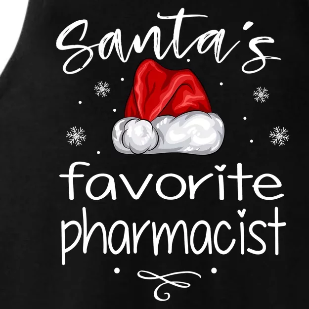 Santas Favorite Pharmacist Gift For Christmas Ladies Tri-Blend Wicking Tank