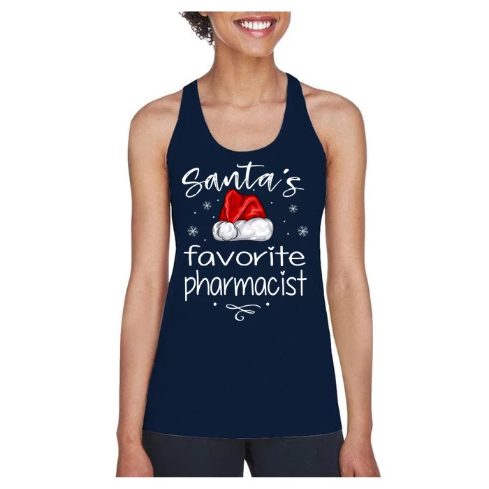 Santas Favorite Pharmacist Gift For Christmas Women's Racerback Tank