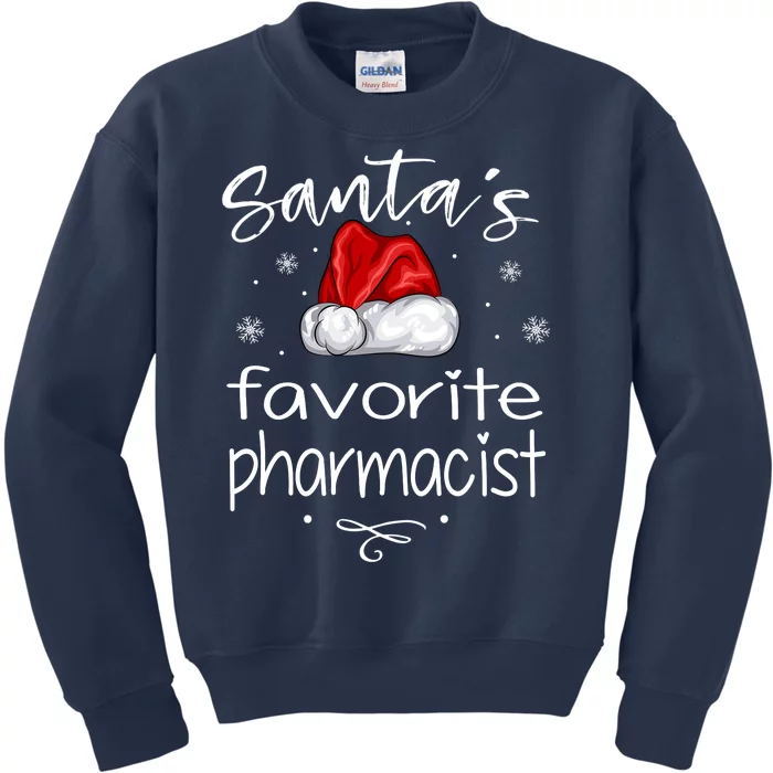 Santas Favorite Pharmacist Gift For Christmas Kids Sweatshirt