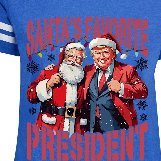 Santas Favorite President Humorous Trump Christmas Donald Trump Enza Ladies Jersey Football T-Shirt