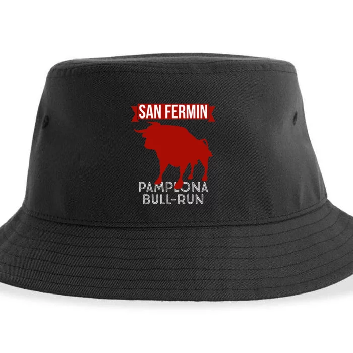 San Fermin Pamplona Bull Run Spain Bull Fighting Festival Sustainable Bucket Hat