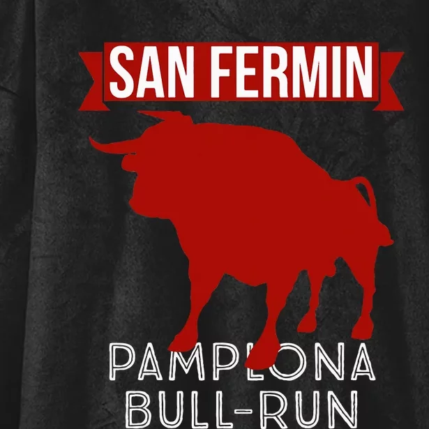 San Fermin Pamplona Bull Run Spain Bull Fighting Festival Hooded Wearable Blanket