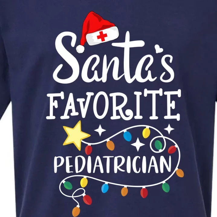 SantaS Favorite Pediatrician Christmas Paediatrician Doctor Gift Sueded Cloud Jersey T-Shirt