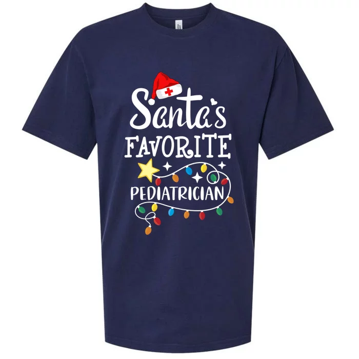 SantaS Favorite Pediatrician Christmas Paediatrician Doctor Gift Sueded Cloud Jersey T-Shirt