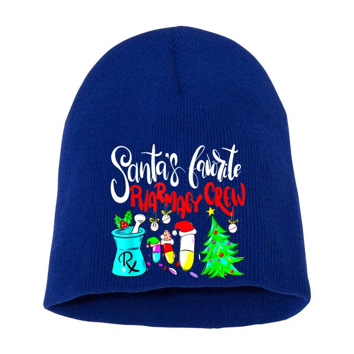 Santas Favorite Pharmacy Crew Xmas Funny Christmas Meaningful Gift Short Acrylic Beanie