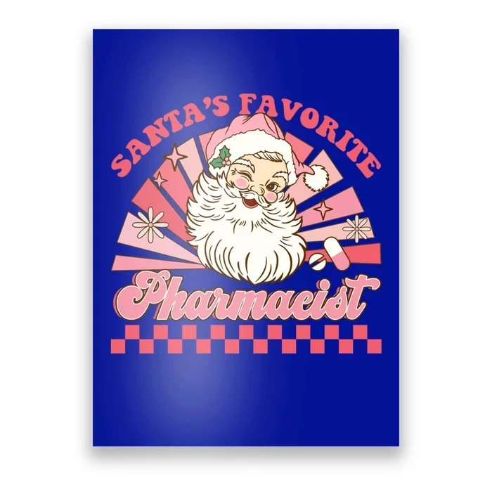 Santas Favorite Pharmacist Pharmacy Xmas Groovy Christmas Gift Poster