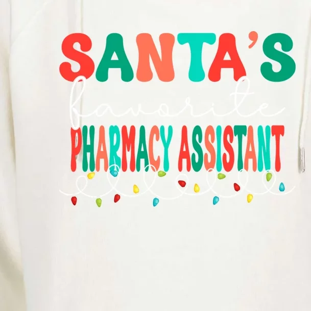 Santas Favorite Pharmacy Assistant Christmas Pharmacist Gift Womens Funnel Neck Pullover Hood