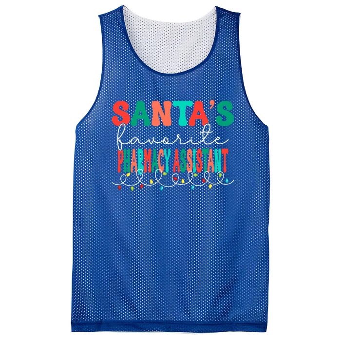 Santas Favorite Pharmacy Assistant Christmas Pharmacist Gift Mesh Reversible Basketball Jersey Tank