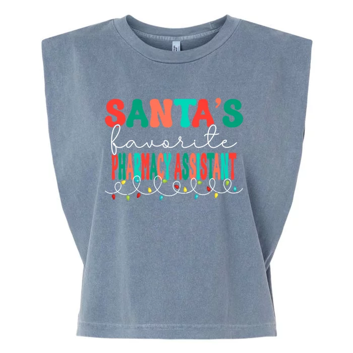 Santas Favorite Pharmacy Assistant Christmas Pharmacist Gift Garment-Dyed Women's Muscle Tee