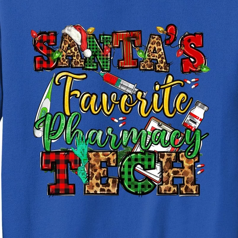 SantaS Favorite Pharmacy Tech Christmas Stethoscope Pajamas Gift Tall Sweatshirt