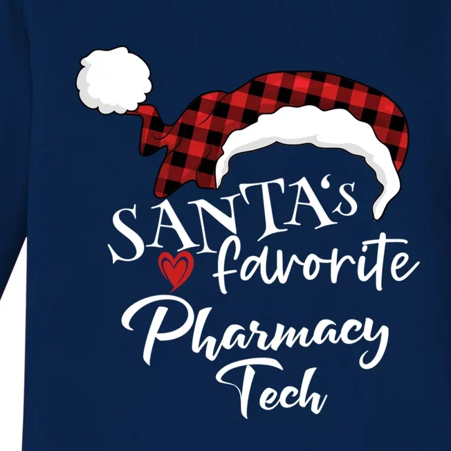 SantaS Favorite Pharmacy Tech Gift Baby Long Sleeve Bodysuit