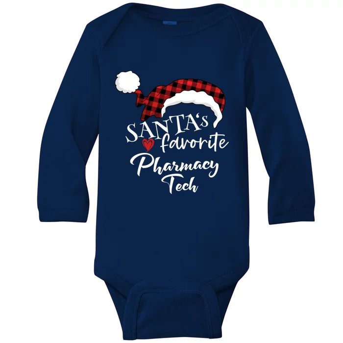 SantaS Favorite Pharmacy Tech Gift Baby Long Sleeve Bodysuit