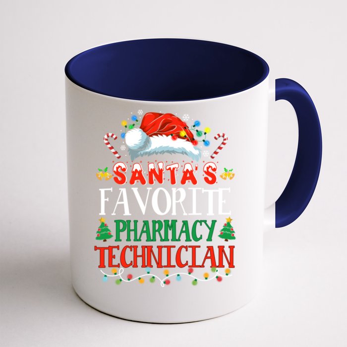 SantaS Favorite Pharmacy Technician Christmas Funny Idea Gift Front & Back Coffee Mug