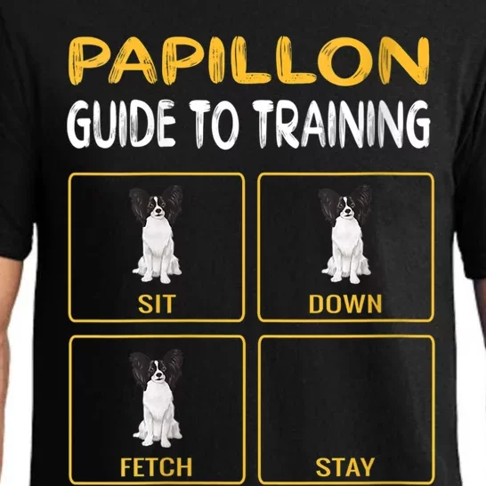 S Funny Papillon Guide To Training Dog Obedience Trainer Vneck Pajama Set