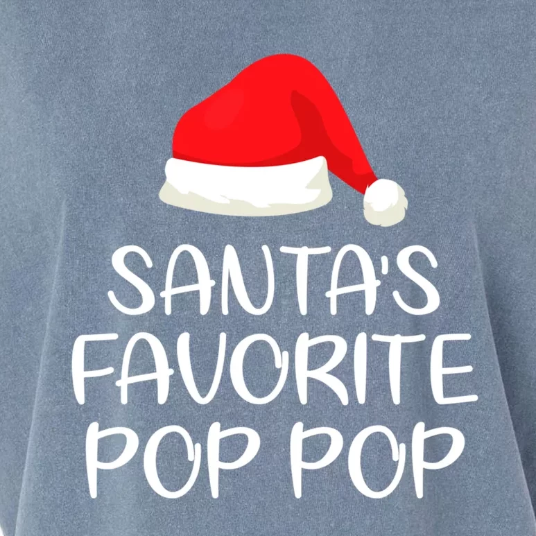 SantaS Favorite Pop Pop Matching Family Christmas Cute Gift Garment-Dyed Women's Muscle Tee