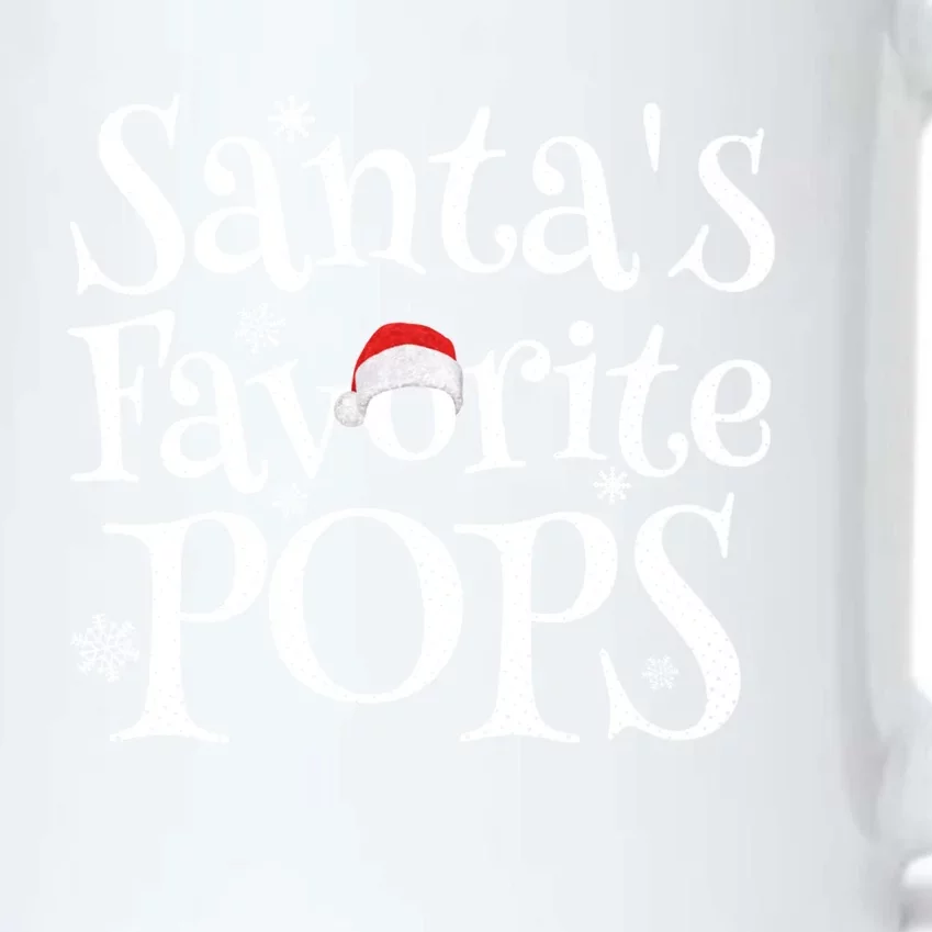 SantaS Favorite Pops Santa Claus Christmas Gift Grandpa Gift Black Color Changing Mug