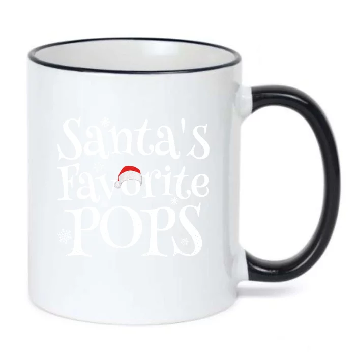 SantaS Favorite Pops Santa Claus Christmas Gift Grandpa Gift Black Color Changing Mug