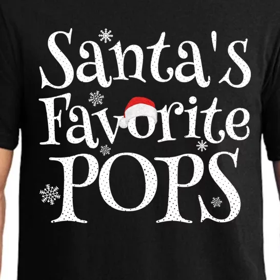 SantaS Favorite Pops Santa Claus Christmas Gift Grandpa Gift Pajama Set