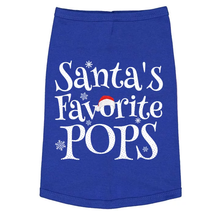 SantaS Favorite Pops Santa Claus Christmas Gift Grandpa Gift Doggie Tank