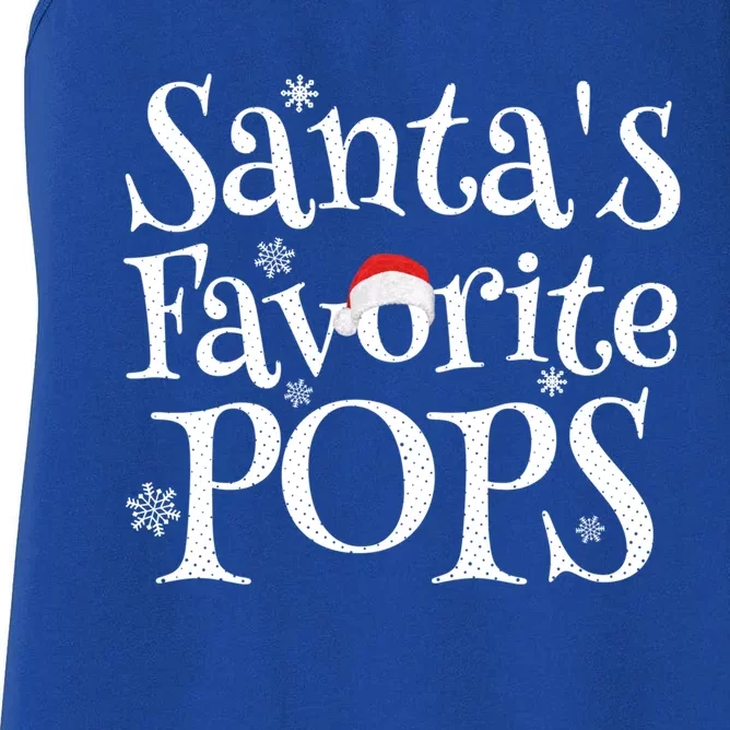 SantaS Favorite Pops Santa Claus Christmas Gift Grandpa Gift Women's Racerback Tank