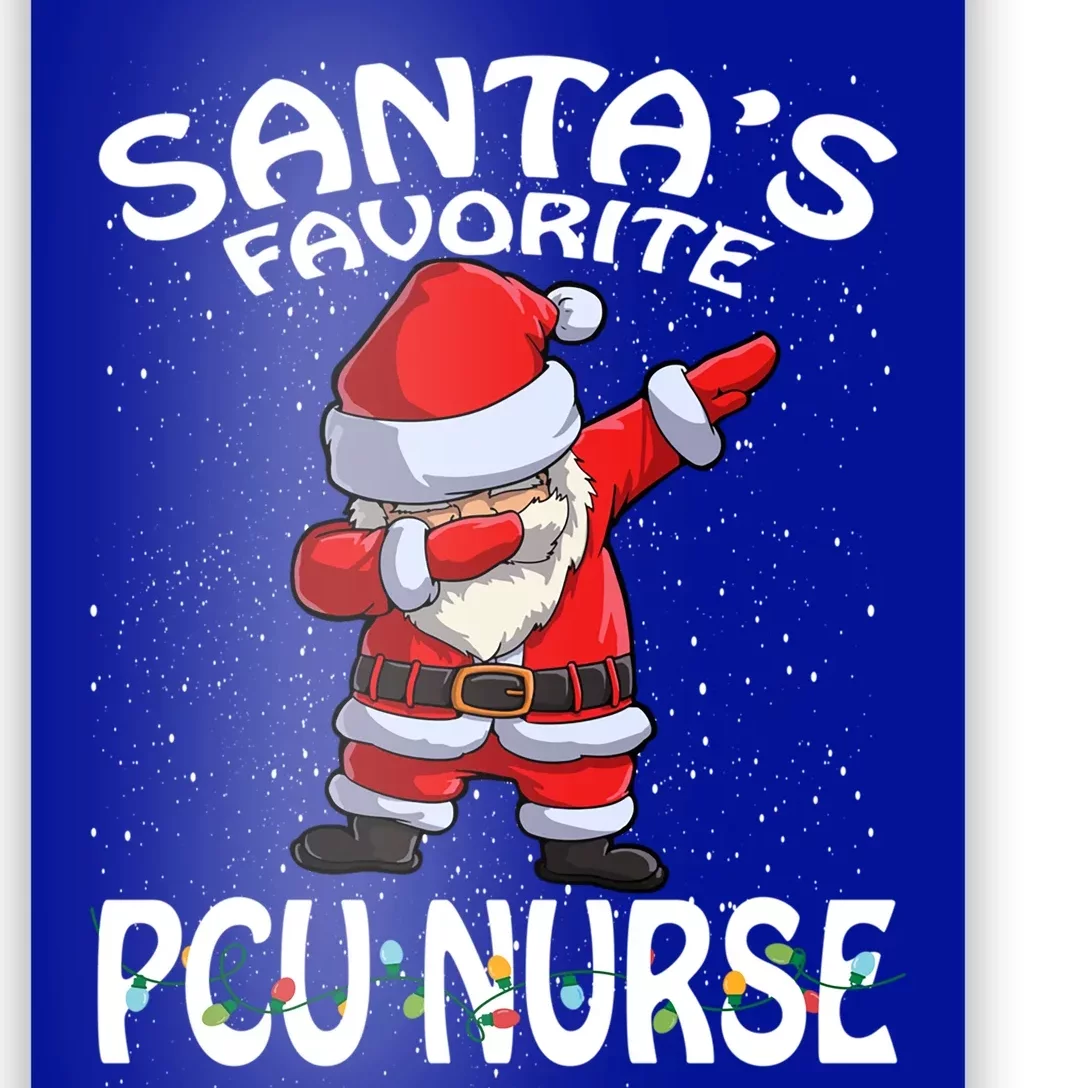 SantaS Favorite Pcu Nurse Christmas Gift Poster