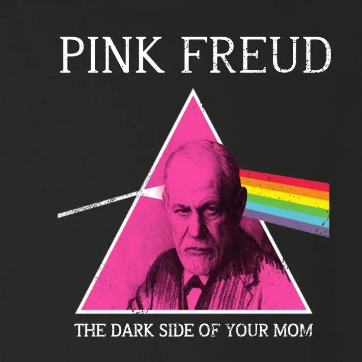 Sigmund Freud Pink Freud Dark Side Of Your Mom Toddler Long Sleeve Shirt