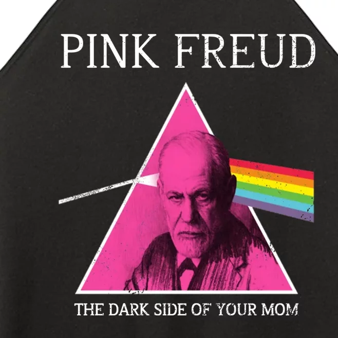 Sigmund Freud Pink Freud Dark Side Of Your Mom Women’s Perfect Tri Rocker Tank