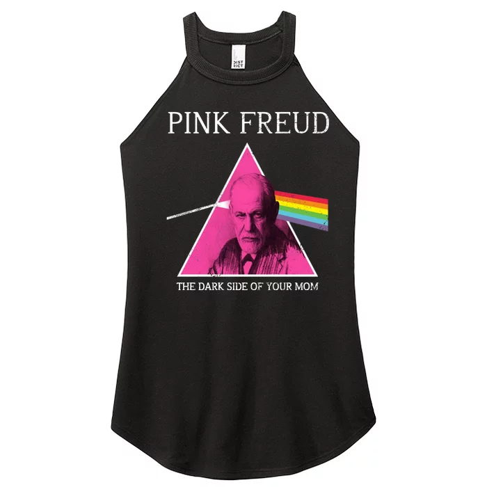 Sigmund Freud Pink Freud Dark Side Of Your Mom Women’s Perfect Tri Rocker Tank