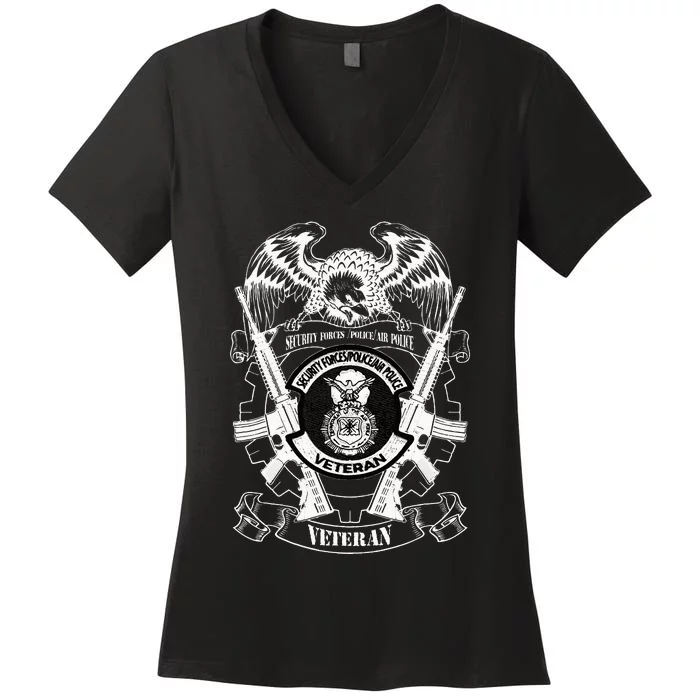 Security Forces Police Air Police Veteran Women's V-Neck T-Shirt