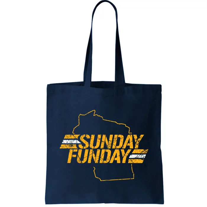 Sunday Funday Packers TShirt Tote Bag