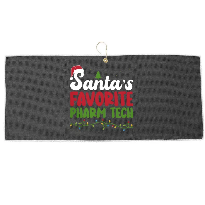 Santa Favorite Pharm Tech Christmas Pharmaceutical Technology Large Microfiber Waffle Golf Towel