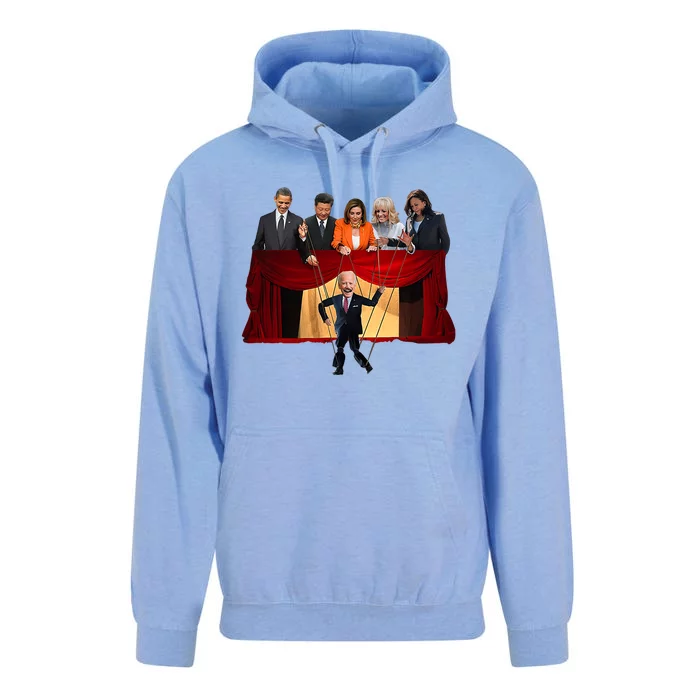 Socialdudtees Funny President Biden As A Puppet Funny Unisex Surf Hoodie