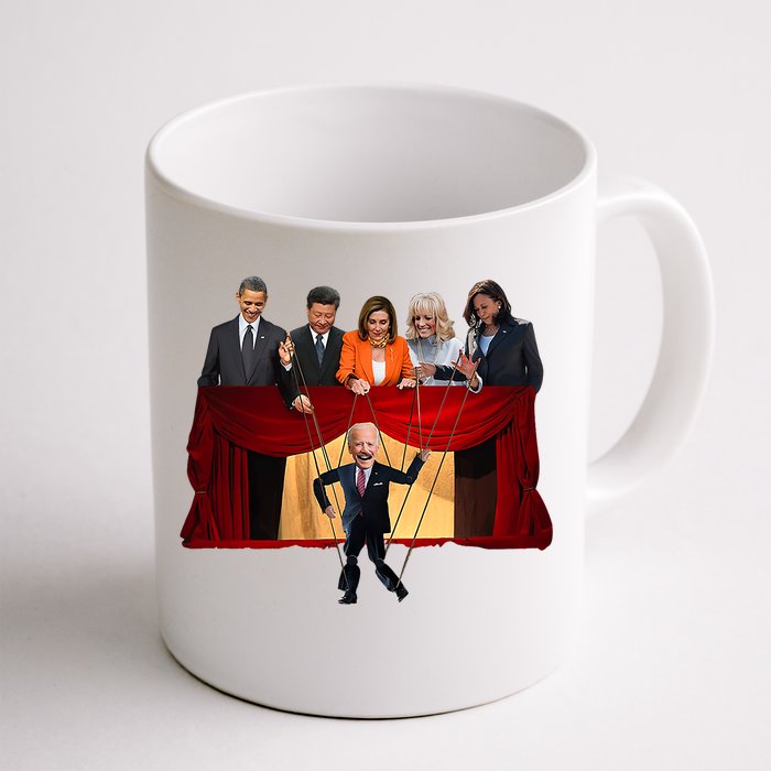 Socialdudtees Funny President Biden As A Puppet Funny Front & Back Coffee Mug