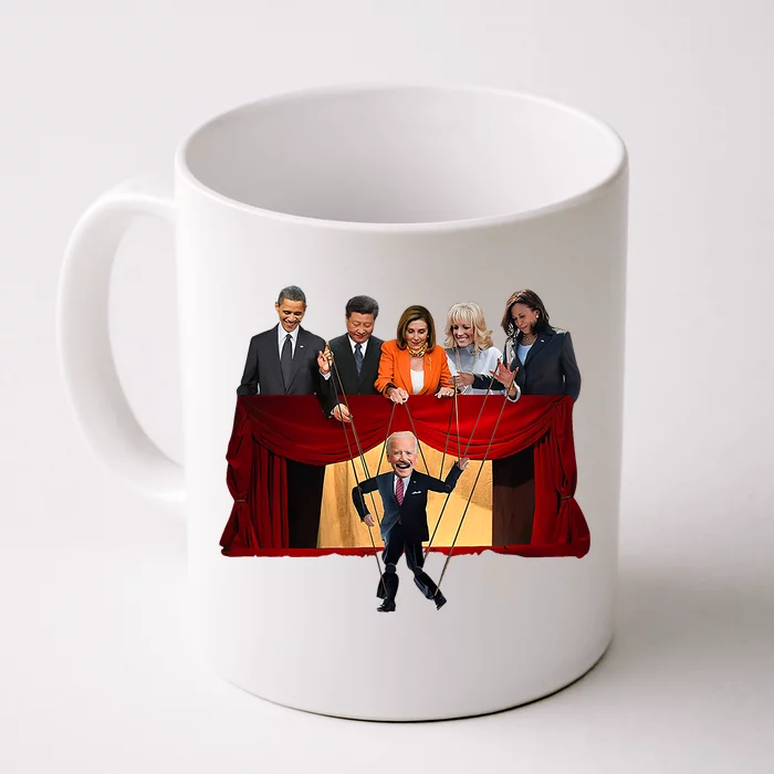 Socialdudtees Funny President Biden As A Puppet Funny Front & Back Coffee Mug