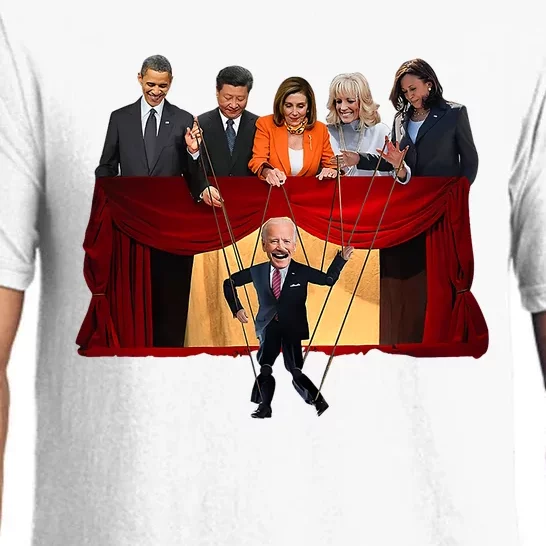 Socialdudtees Funny President Biden As A Puppet Funny Pajama Set