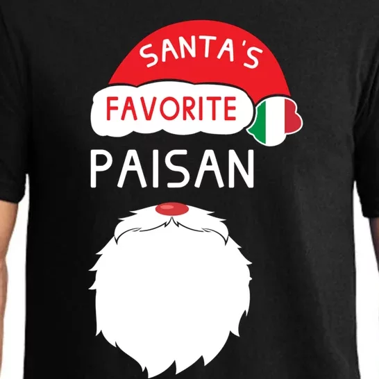 SantaS Favorite Paisan Funny Italian Christmas Pajama Set