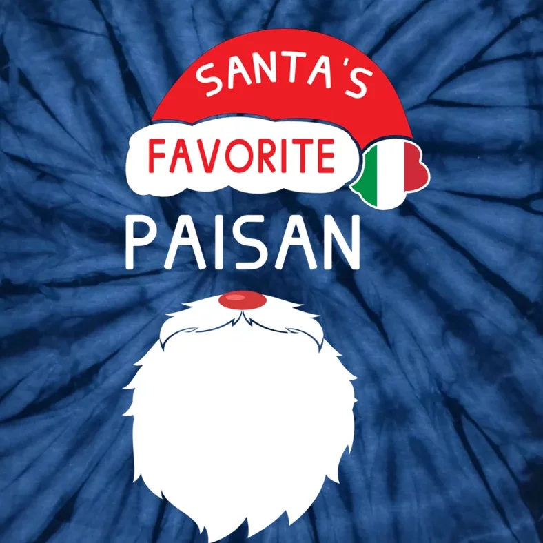 SantaS Favorite Paisan Funny Italian Christmas Tie-Dye T-Shirt