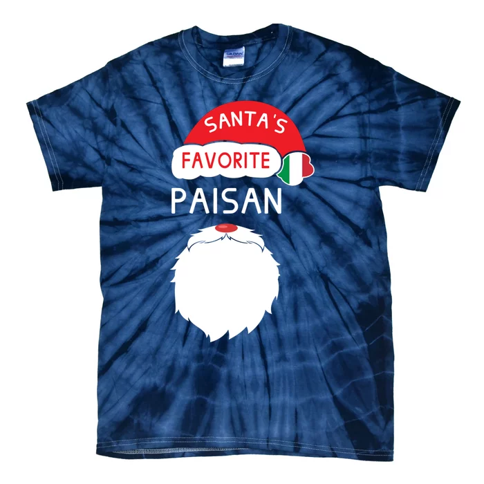 SantaS Favorite Paisan Funny Italian Christmas Tie-Dye T-Shirt