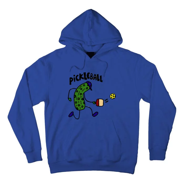 Smileteestank Funny Pickle Playing Pickleball Cartoon Cool Gift Tall Hoodie