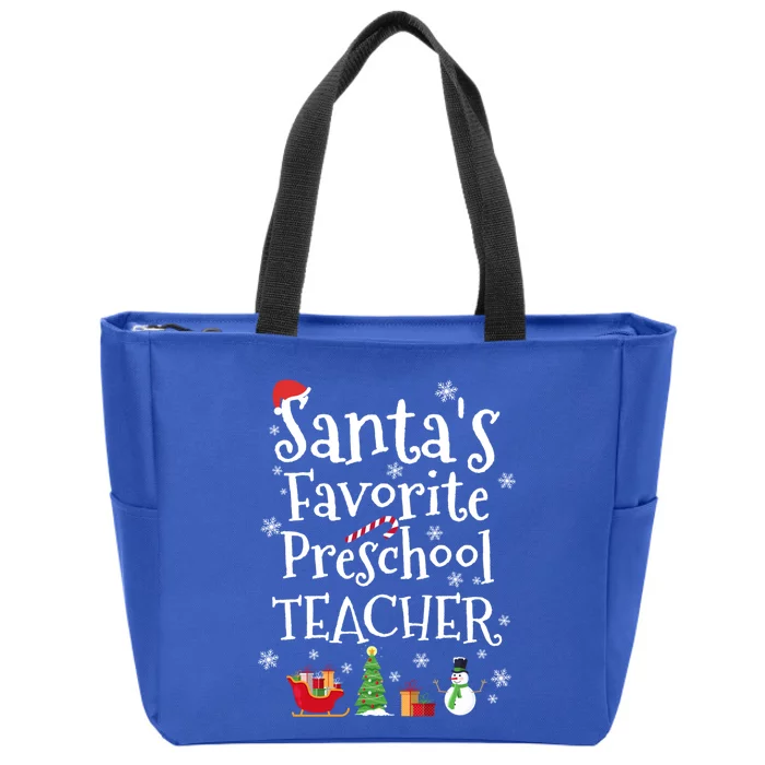 Santas Favorite Preschool Teacher Gift Zip Tote Bag