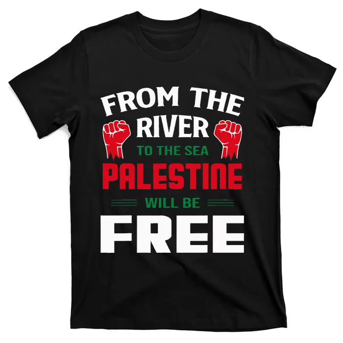 Solidarity for Palestine Arabic Keffiyeh Support T-Shirt