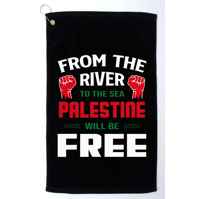 Solidarity for Palestine Arabic Keffiyeh Support Platinum Collection Golf Towel