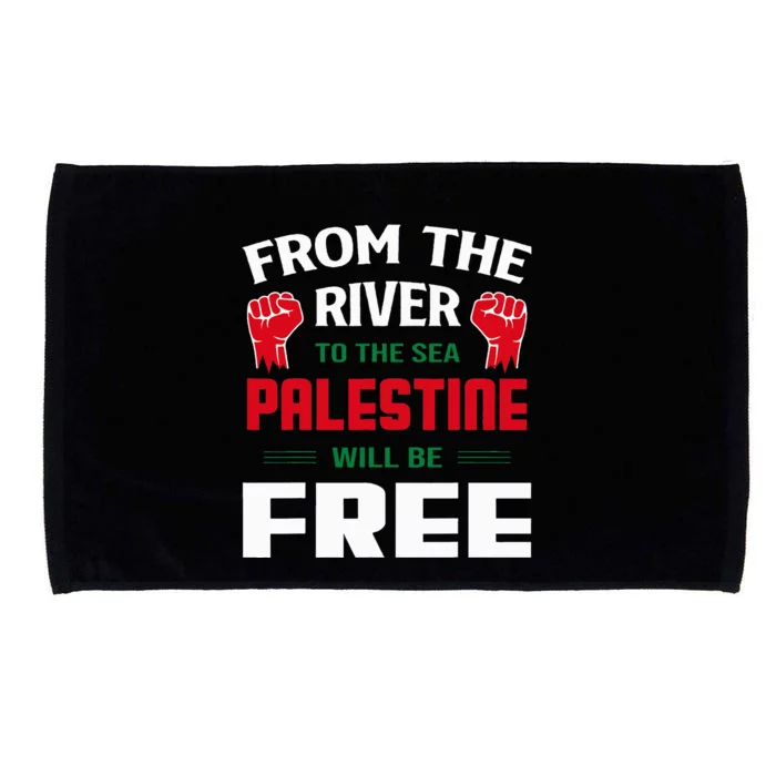 Solidarity for Palestine Arabic Keffiyeh Support Microfiber Hand Towel