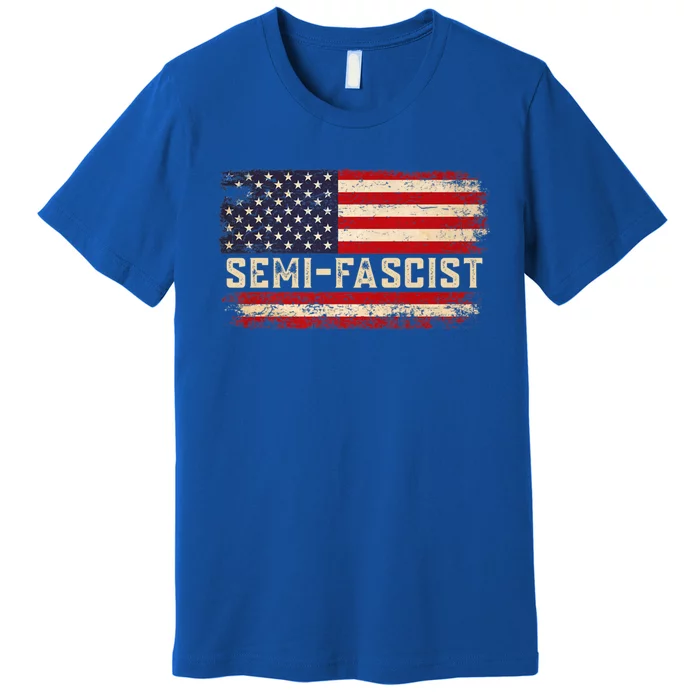 Semi Fascist Funny Political Humor Biden Quotes Premium T-Shirt