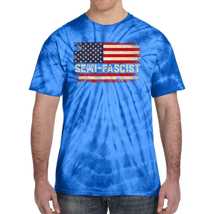 Semi Fascist Funny Political Humor Biden Quotes Tie-Dye T-Shirt