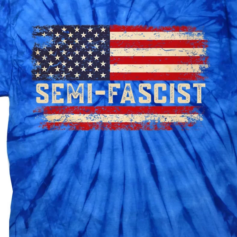 Semi Fascist Funny Political Humor Biden Quotes Tie-Dye T-Shirt