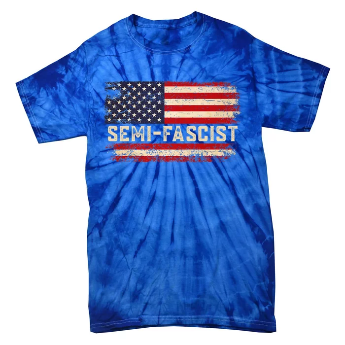 Semi Fascist Funny Political Humor Biden Quotes Tie-Dye T-Shirt