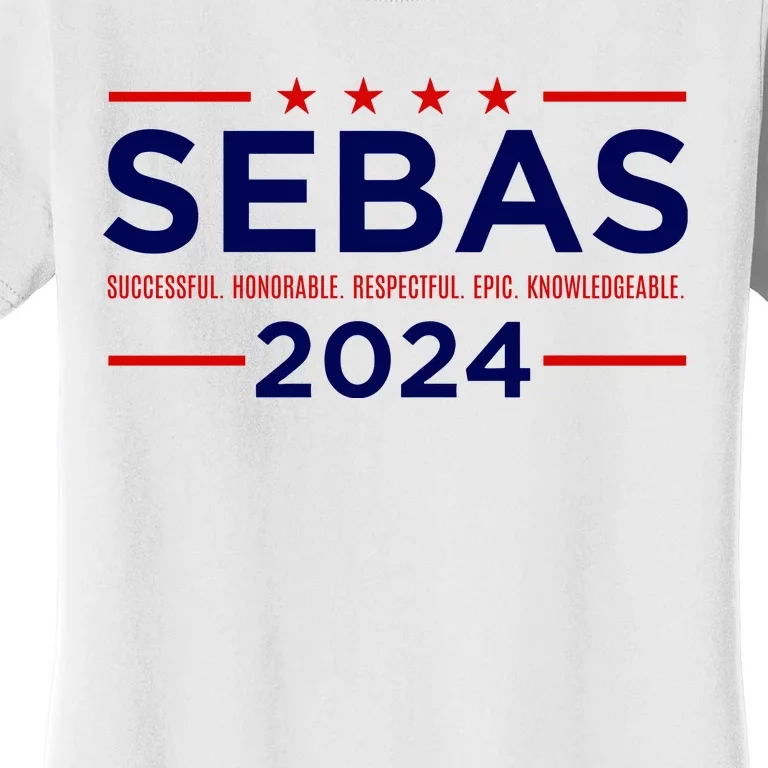 Sebas For President 2024 Women's T-Shirt