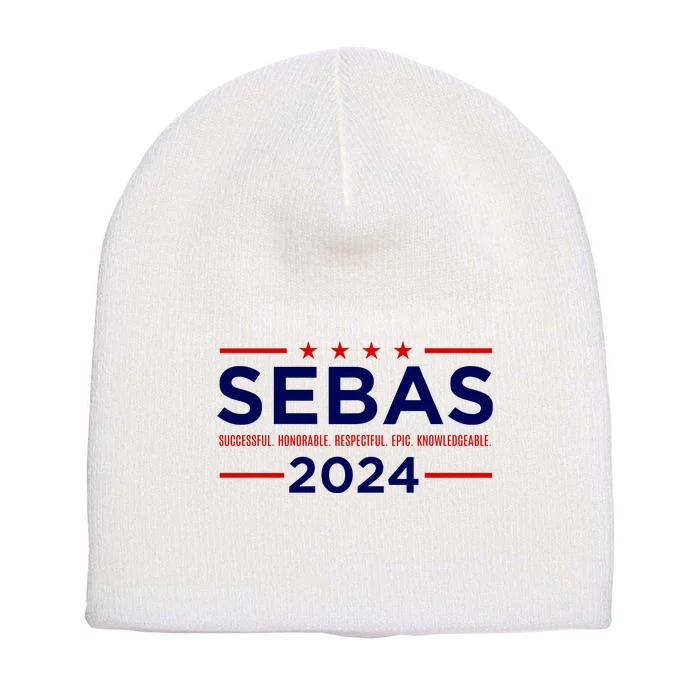 Sebas For President 2024 Short Acrylic Beanie