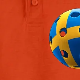 Swedish Flag Pickleball Dry Zone Grid Performance Polo